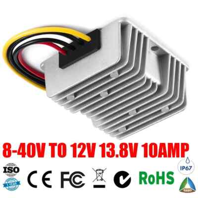 8V-40V zu 12V/13.8V Step Up/Down Wandler 10A Buck-Boost für Auto Solar