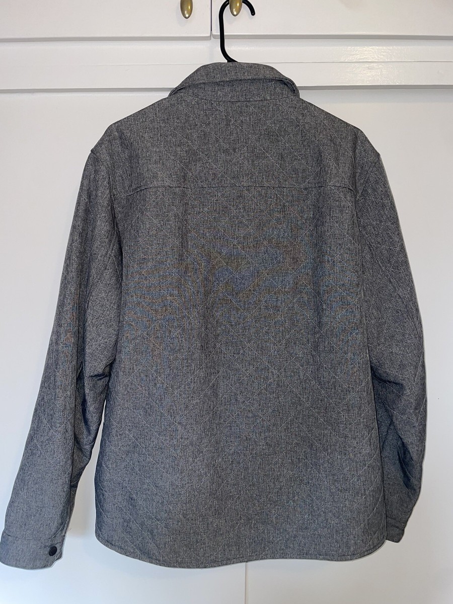 NWOT Men's Large Levi's Grey Quilted Stitching Zip Up Jacket RN