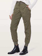 LULULEMON Dark Olive Green 1st Issue DANCE STUDIO JOGGERS PANTS 29"Inseam SZ 6