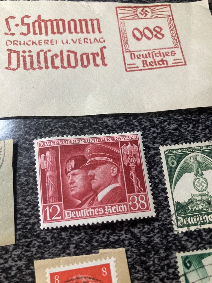 20 VINTAGE WORLD WAR II GERMAN POSTAGE VARIETY OF STAMPS, HITLER, MUSSOLINI, ETC - Image 4 of 4