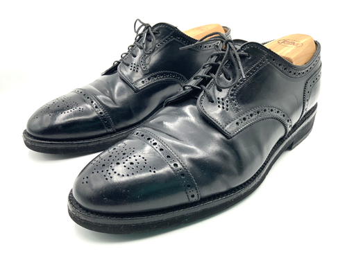 ALDEN 8.5B/D Medaglione Nero Cap Toe Shell Cordovan - Foto 5 di 19