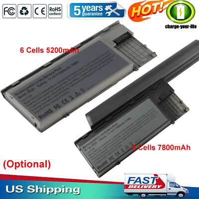 6/9 Cells Battery for Dell Latitude D620 D630 D631 D640 Precision M2300 PC764 US