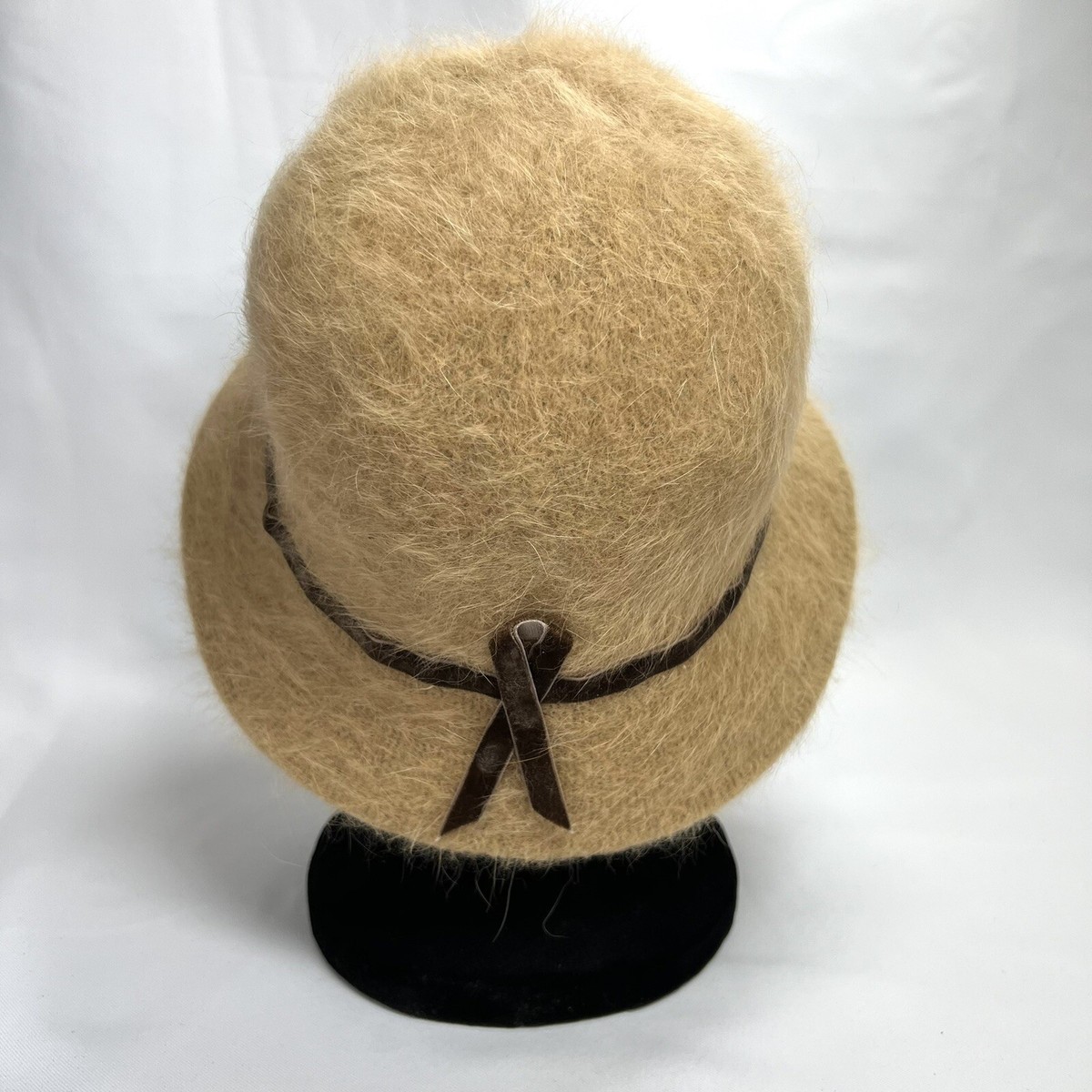 Vintage Tan Angora David & Young Bucket Hat David & Young Angora Blend Bucket Hat Bell Camel Khaki Tan  main image 2