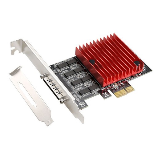 RS232 Serial Port 8-Port PCIE Serial Expansion card Expansion Adapter Riser Card - Picture 7 of 8