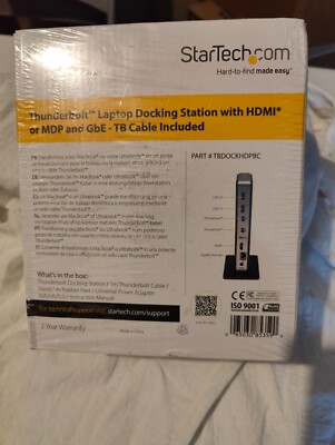 StarTech com TBDOCKHDPBC Thunderbolt 3 DUAL 4K Docking Station BRAND NEW