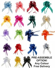 Pull Bows 30mm 50mm Large Florist Ribbon Wedding Car Decor PRE-ASSEMBLED Option