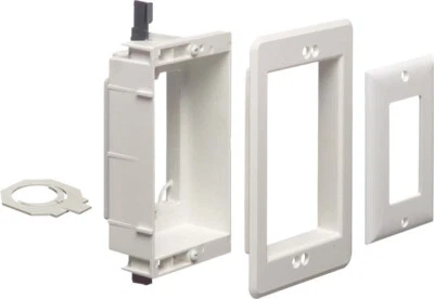 Arlington LVU1W - Recessed 1 Gang Low Voltage Box - White