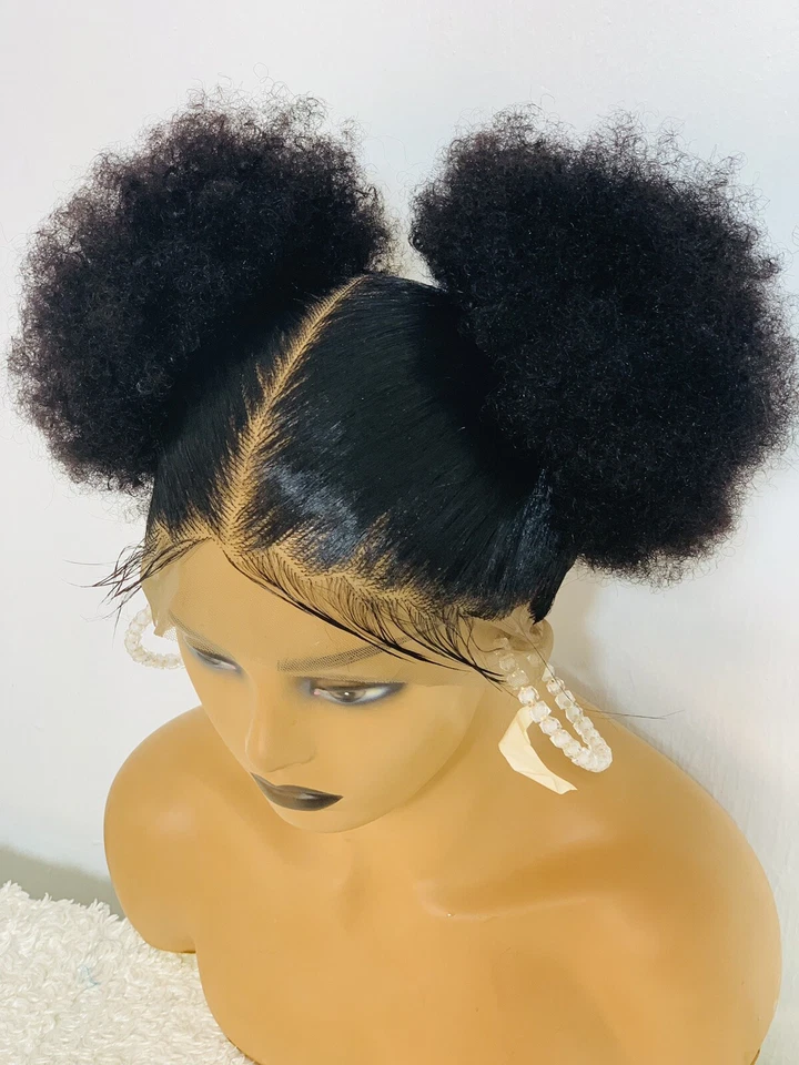 Afro Ponytail Braided Wig Box braids Full lace braids wig Senegalese Black Women
