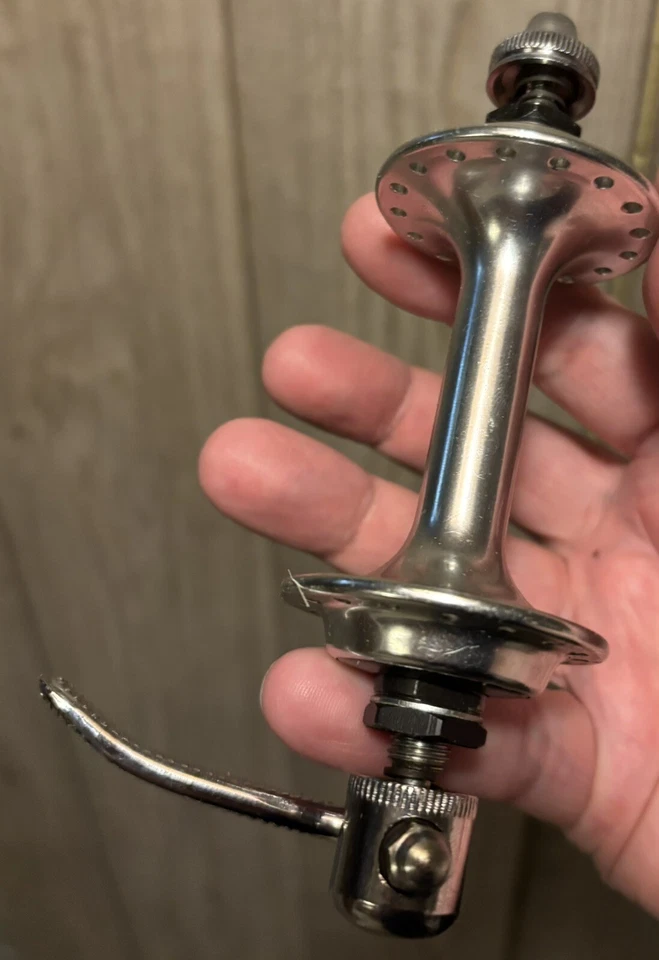 Par de bujes delanteros vintage Miche Serie Mozzi Specali para bicicleta de competición 32 agujeros Foto 3 de 4