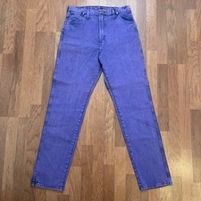 Vintage Wrangler Purple Acid Wash High Waisted Jeans 14MWZAP Made in USA 13x32