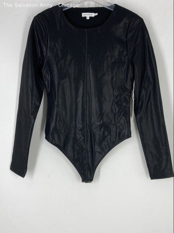 Good American Womens Black Taupe Long Sleeve One-Piece Bodysuit Size 2 Lot Of 3