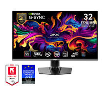 MSI 32Inch Metallic Black RGB Flat Gaming Monitor; QD-OLED Panel; 3840x2160 UHD
