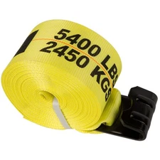 Ancra 43795-10-30 Winch Strap   4 In. X 360 In., Polyester, With Flat Hook