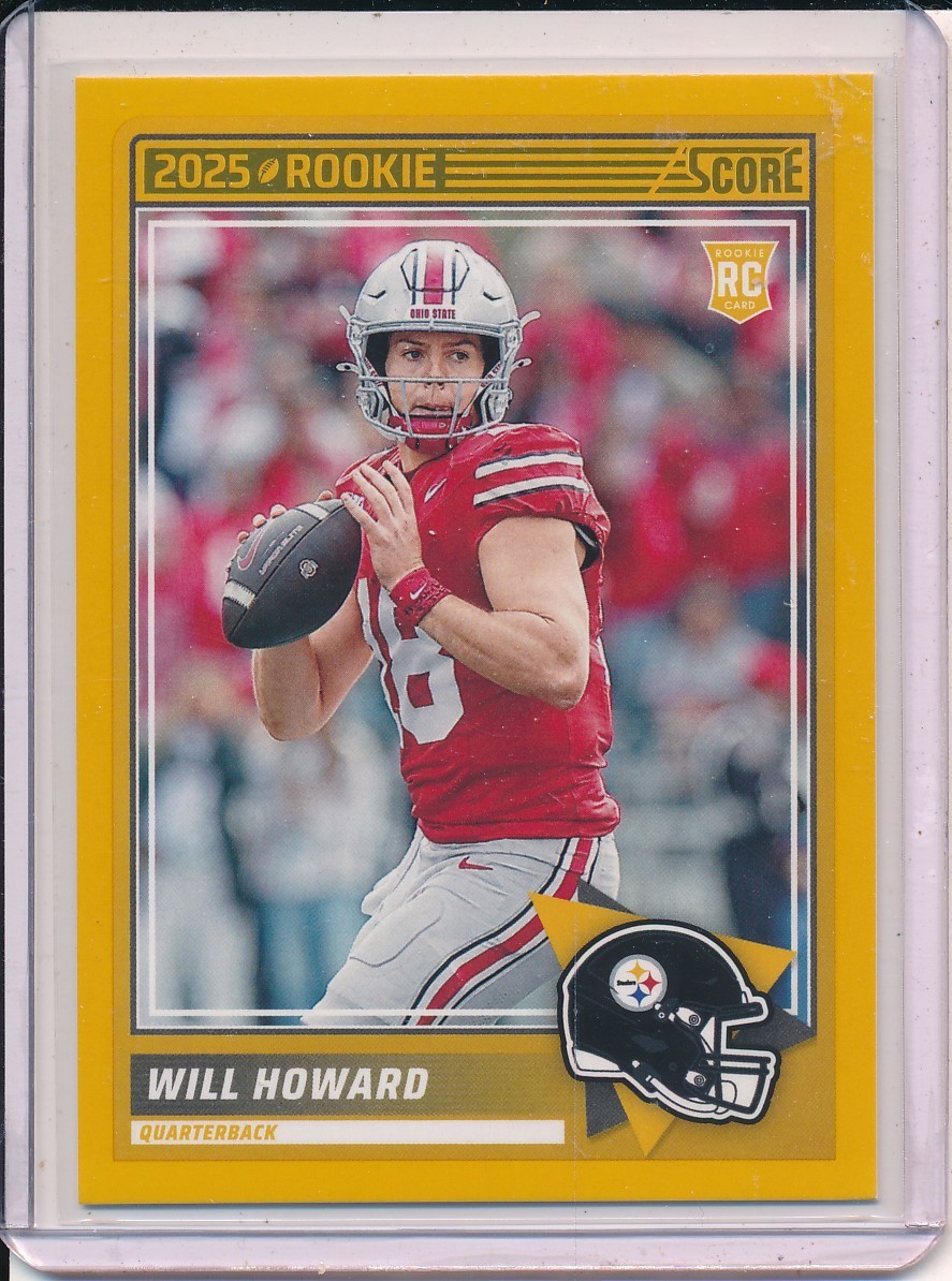 2025 Score Gold RC SP #3 Will Howard Pittsburgh Steelers