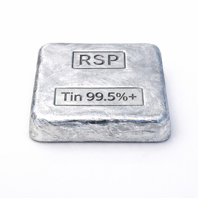 Whole Tin Ingot 99.5+% Pure, 1/2 pound ingot