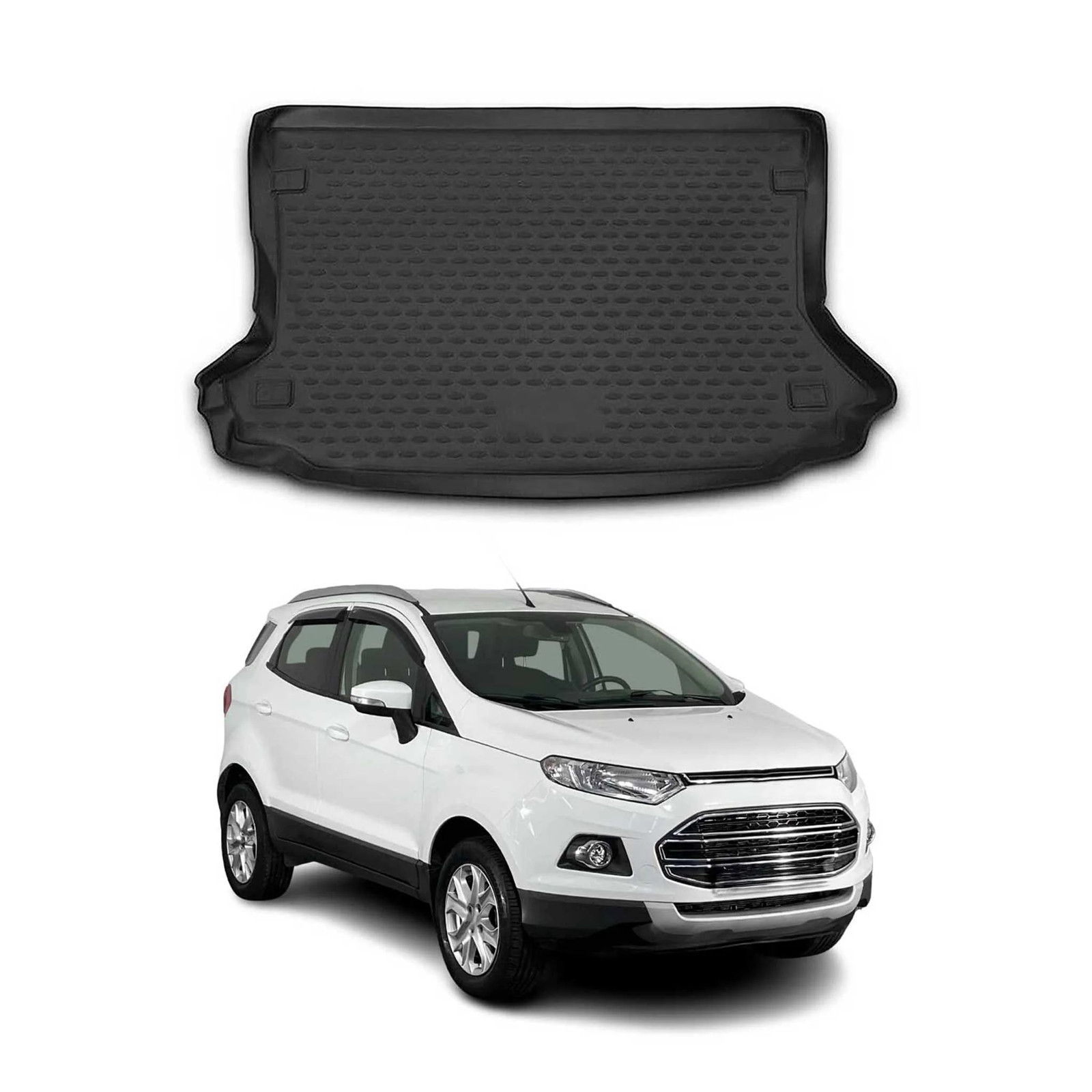 Tapis de coffre Ford EcoSport contre l'humidité et les taches de boue en caoutchouc