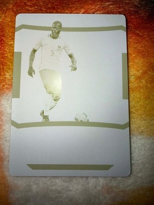 2018 Panini National Treasures Patrice Evra France Yellow Printing Plate 1/1