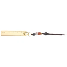 Gold Brass Ruler 6cm Metric Scale Ruler with Pendant for Gift