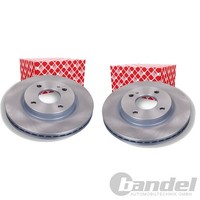 2X febi Bremsscheiben Ø258Mm Vorne Passend FÜR Ford Fiesta Ka+