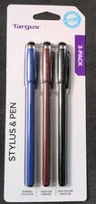Targus Stylus  Pen 3-pack Black/Blue/Red  AMM0601TBUS New  Sealed