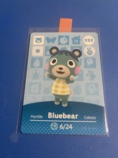 Bluebear  032 Animal Crossing Amiibo Card AUTHENTIC Series 1 NEW NEVER SCANNED 