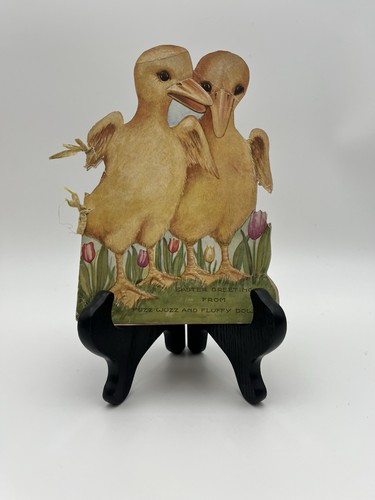 Easter Fuzz Wuzz Fluffy Down Duck Shape Vintage Collectible