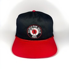 Vintage 1999 March For Jesus Snapback Hat, Christianity, Religion, Cap w/ Rope