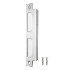 145mm x 40mm 201 Stainless Steel Door Latch Deadbolt Strike Plate Silver