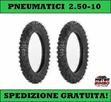 2 Pneumatici 2.50-10 Minicross Minimoto 49cc – SET Gomme Anteriore Posteriore