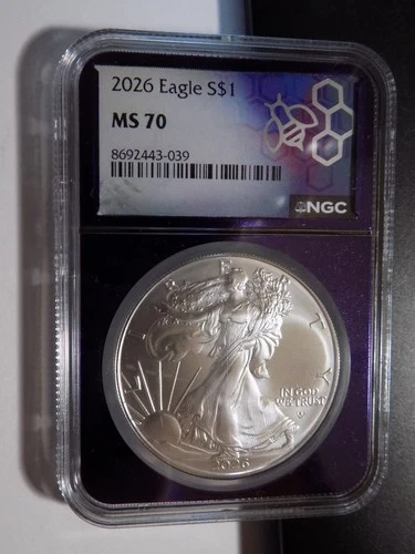 2026 American Silver Eagle NGC MS70 - Perfect-Grade Gem! Trader Bea Coin