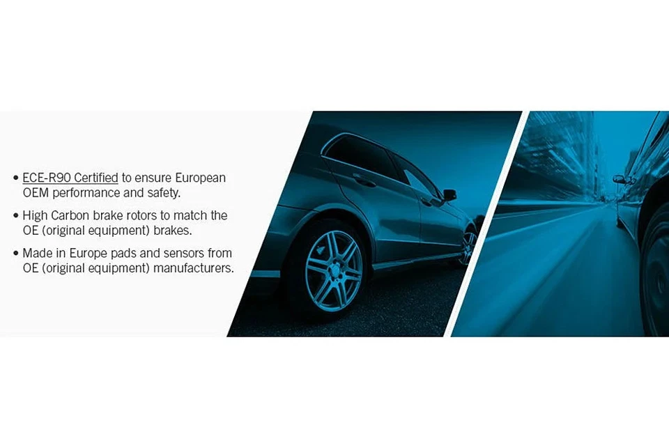 For Mercedes-Benz C240 01-05 Disc Brake Pad Set Euro-Stop Semi-Metallic Front & Foto 3 de 4