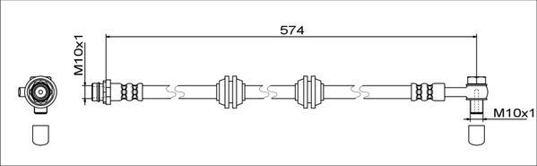Metzger Autoteile Bremsschlauch 4111760 FüR Land Rover-image