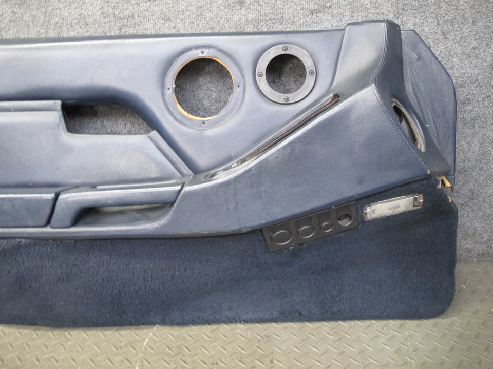 JUEGO DE CUBIERTA DE PANEL DE PUERTA INTERIOR LADO DERECHO E IZQUIERDO PORSCHE 928 S 1984-1986 AZUL Foto 4 de 4