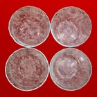 4 Vintage Pyrex 464 Clear Scalloped Edge Custard Cups Ramekins 10oz 300mL