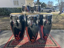 Matching LP Aspire Santana Signature Congas and Bongos