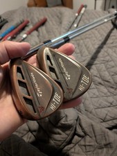 Nice Right TaylorMade Milled grind Hi-toe raw wedge set.56,60