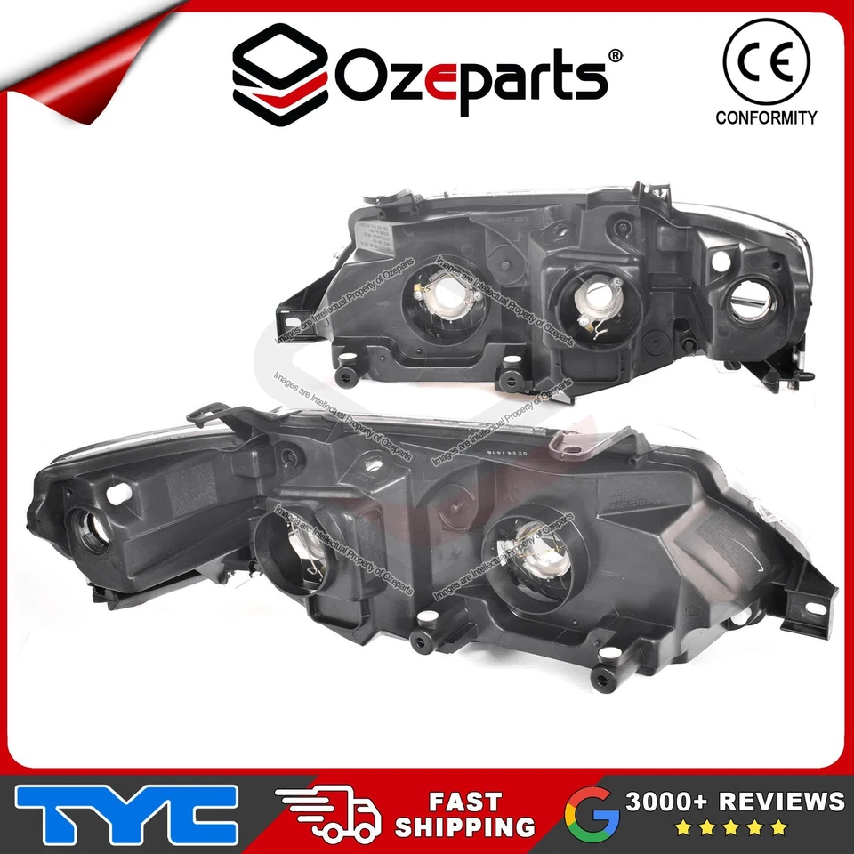 TYC Pair LH+RH Head Light Lamp (Black) For Ford Falcon FG XT G6 G6E 2008-2014 - image 3 of 4