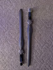 NERF N-Force Vendetta Double Blade 2 Foam Swords Used Toy Cosplay 2156 gray blue