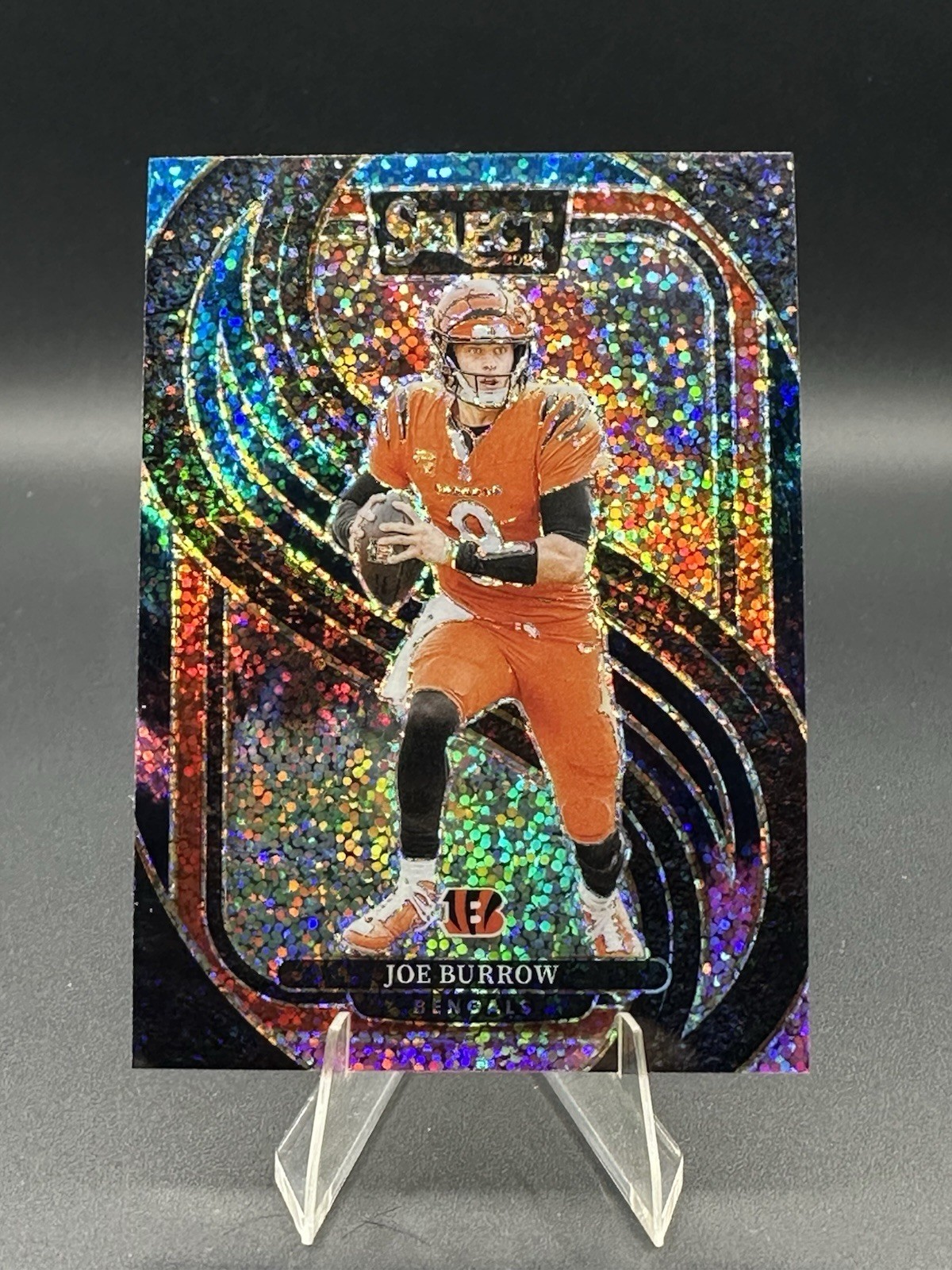 Joe Burrow 2024 Select Premier Level Cosmic Prizm Cincinnati Bengals SSP