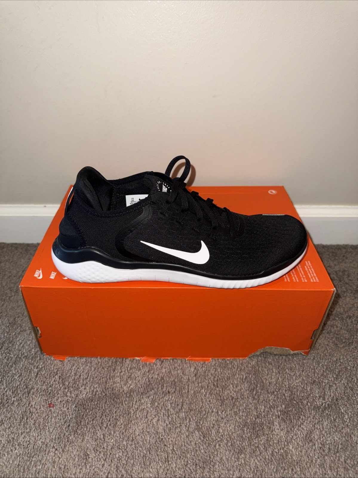 WMNS Nike Free RN 18/Black-White (942837-001)/Size: 10W/(NEW) OG Box-No Lid thumbnail 6