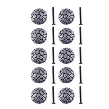 Round Cabinet Knob"Cobble Stone Design" Iron Pewter Finish Pack of 10