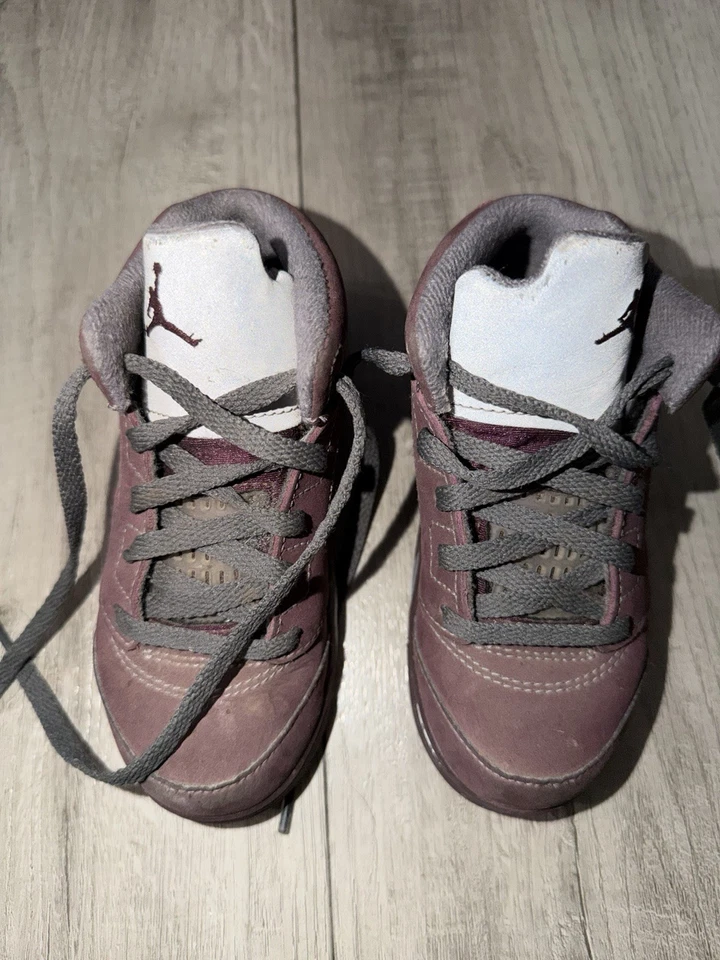 Jordan 5 Borgoña Niño Pequeño Talla 9c FN4238-600 Air Jordan Retro Bebé Niño TD Foto 3 de 4