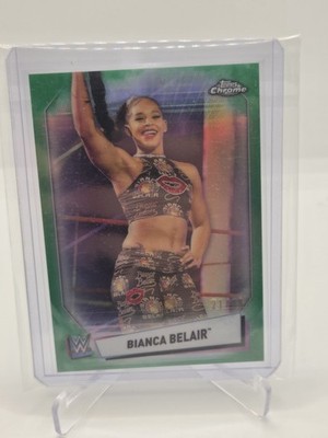 /99 2021 Topps Chrome WWE - Green Refractor #50 Bianca Belair