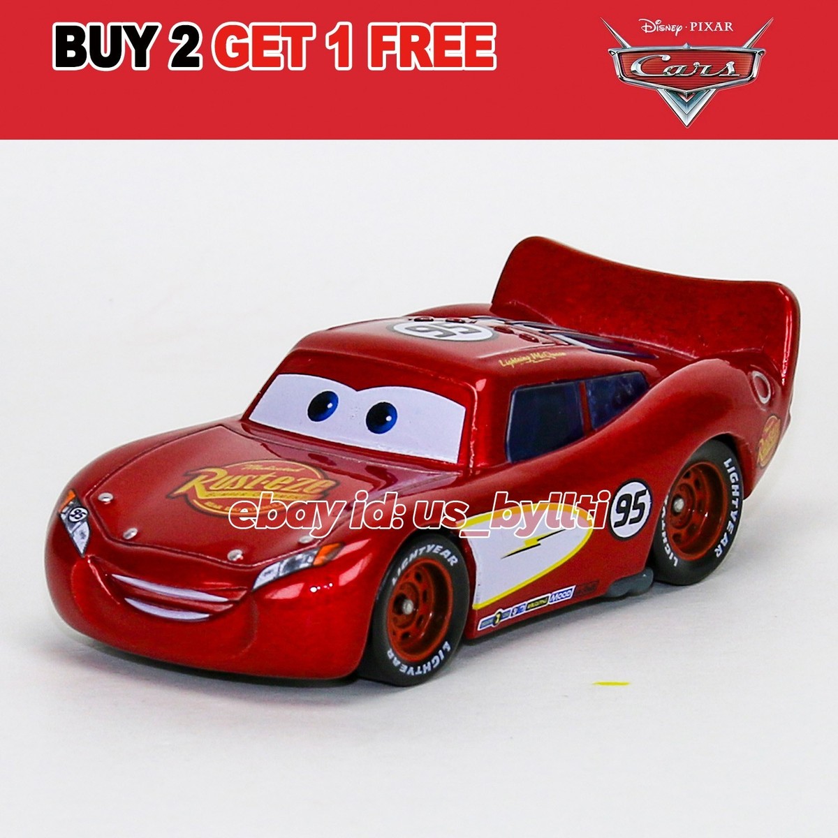 Mattel Disney Pixar Cars Radiator Springs Lightning Mcqueen 1:55
