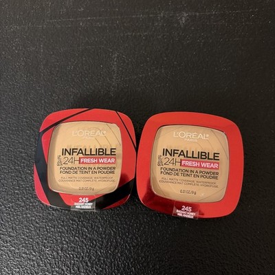 Pack of 2 L'Oreal Paris 24H Fresh Wear Foundation Powder 245 Radiant Honey