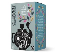 Thé décaféiné gris Earl bio et équitable Clipper - 40 sachets de thé