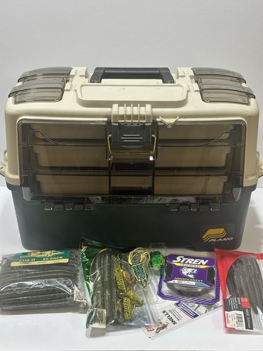 PLANO 723300 Tackle Systems Hybrid Hip 3 Tray Box With Tackle Yum Dinger /Frogs - 第 1/5 張圖片