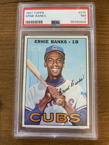 1967 Topps #215 Ernie Banks PSA 7 NM