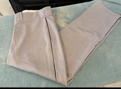 Majestic Apparel Men's Baseball Pants Gray Relaxed Fit (XXL)