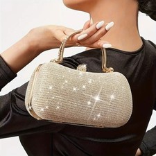 Women Evening Chain Clutch Bag Rhinestone Party Wedding Handbag UK